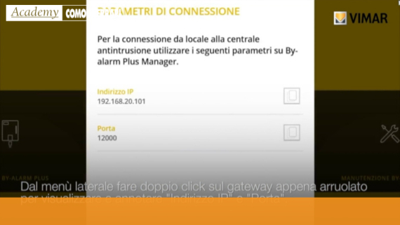 ByAlarm Plus - Accesso alla centrale via LAN