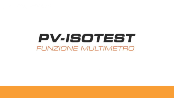 PV-ISOTEST - Funzione multimetro
