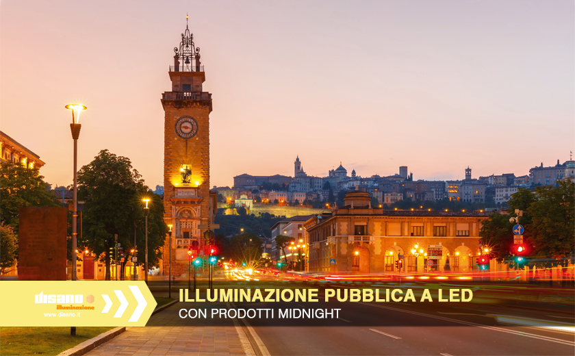 Illuminazione pubblica a led con apperecchi MIDNIGHT